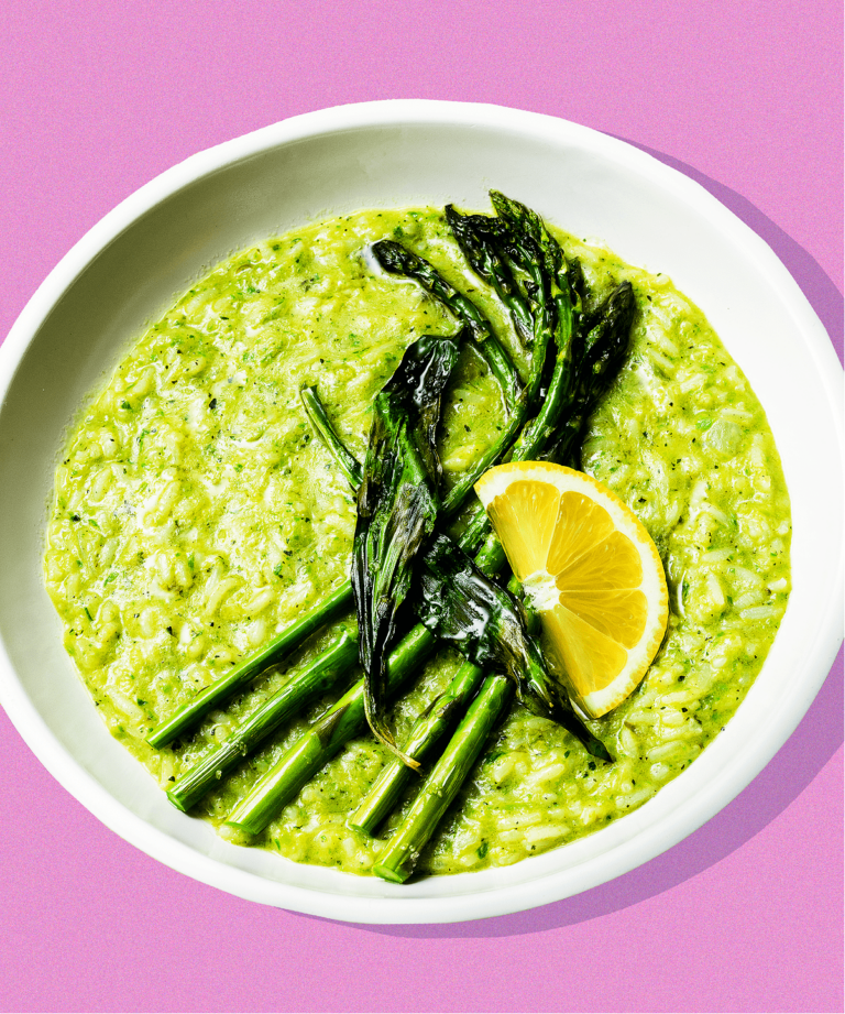 Ramp and Asparagus Rice Soup Exploring Vegan