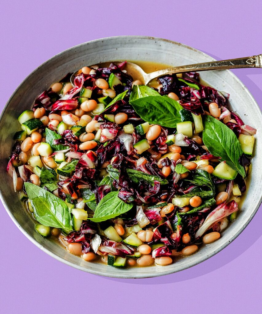 White Bean and Radicchio Salad Exploring Vegan
