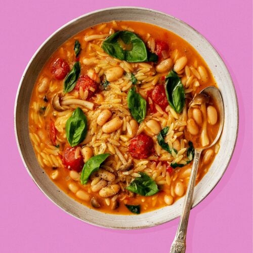 Brothy Beans and Orzo