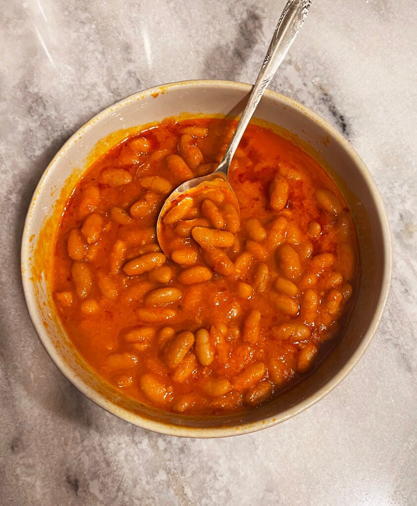 tomato alla vodka beans