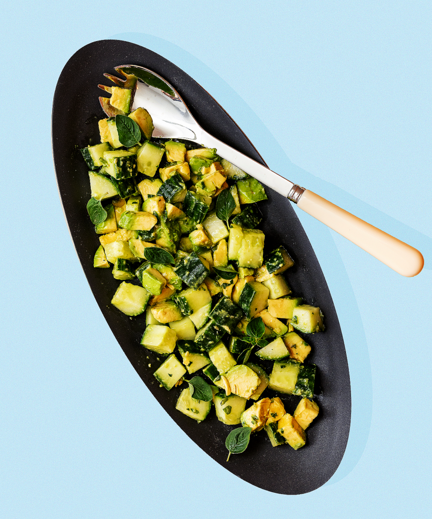 Cucumber Avocado Salad Exploring Vegan