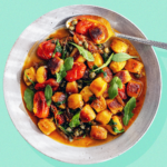 Roasted-Gnocchi-with-Caramelized-Shallot-Sauce Vegan
