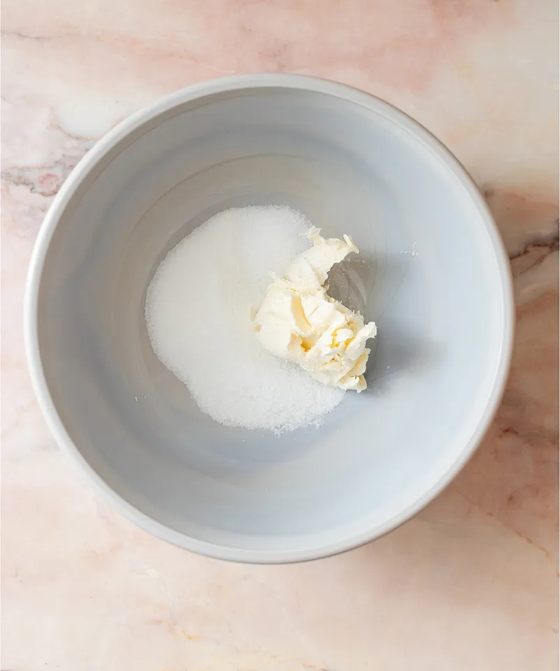 Combine vegan butter sugar and salt