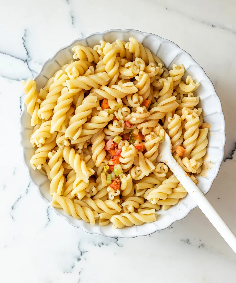 Add cooked pasta