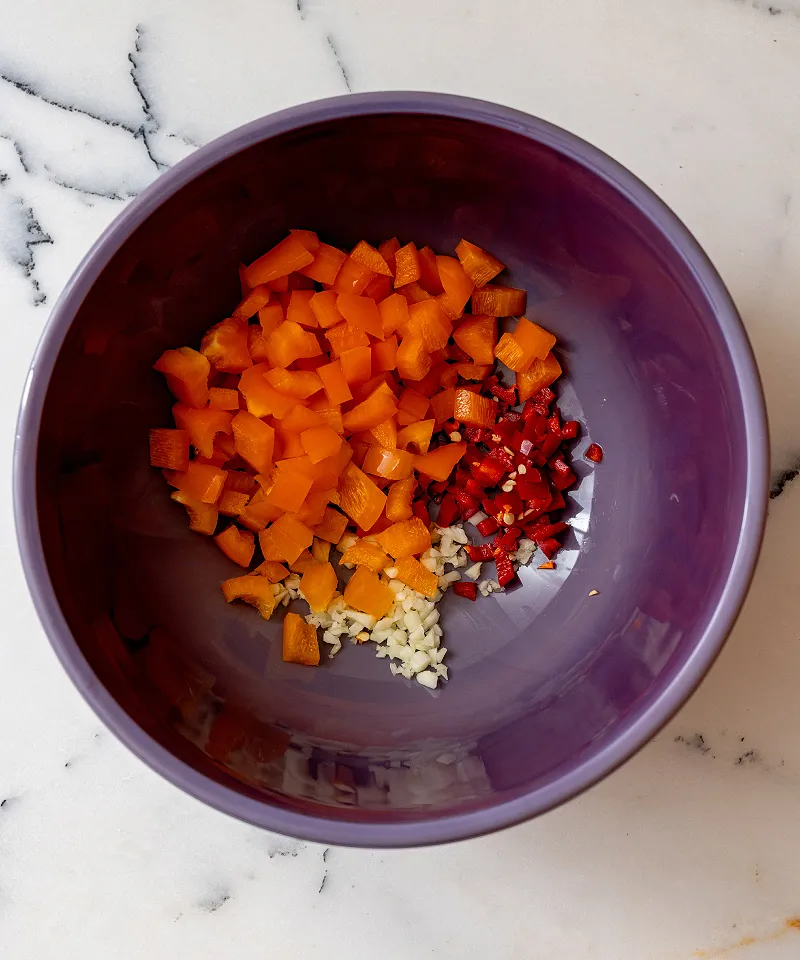Aromatics for easy vegan pasta