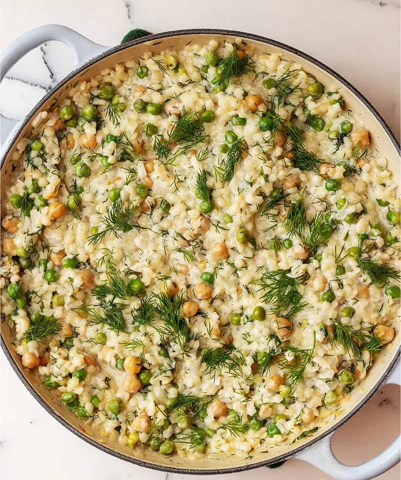 Creamy vegan pastina