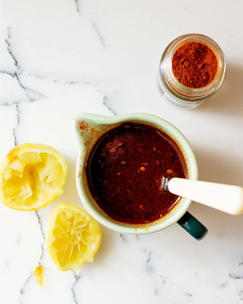 Harissa maple dressing