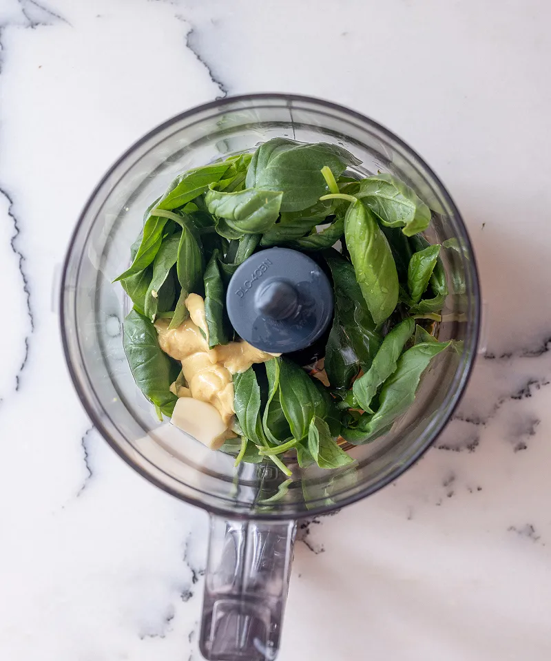 Make lemon basil vinaigrette