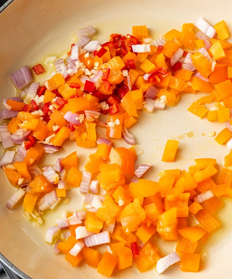 Saute aromatics