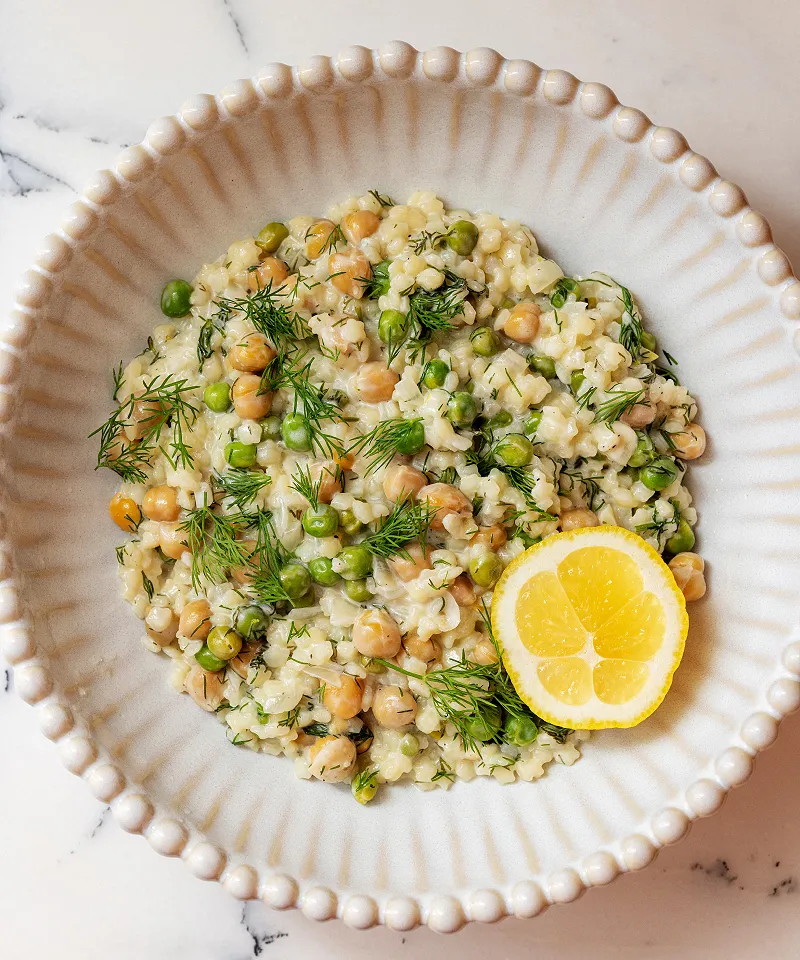 Vegan Pastina with Peas