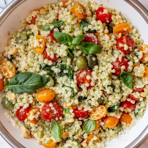 Vegan pearl couscous salad recipe