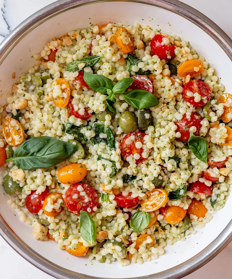 Vegan pearl couscous salad recipe