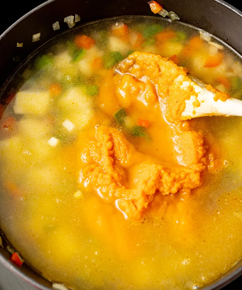 Add pumpkin to chowder