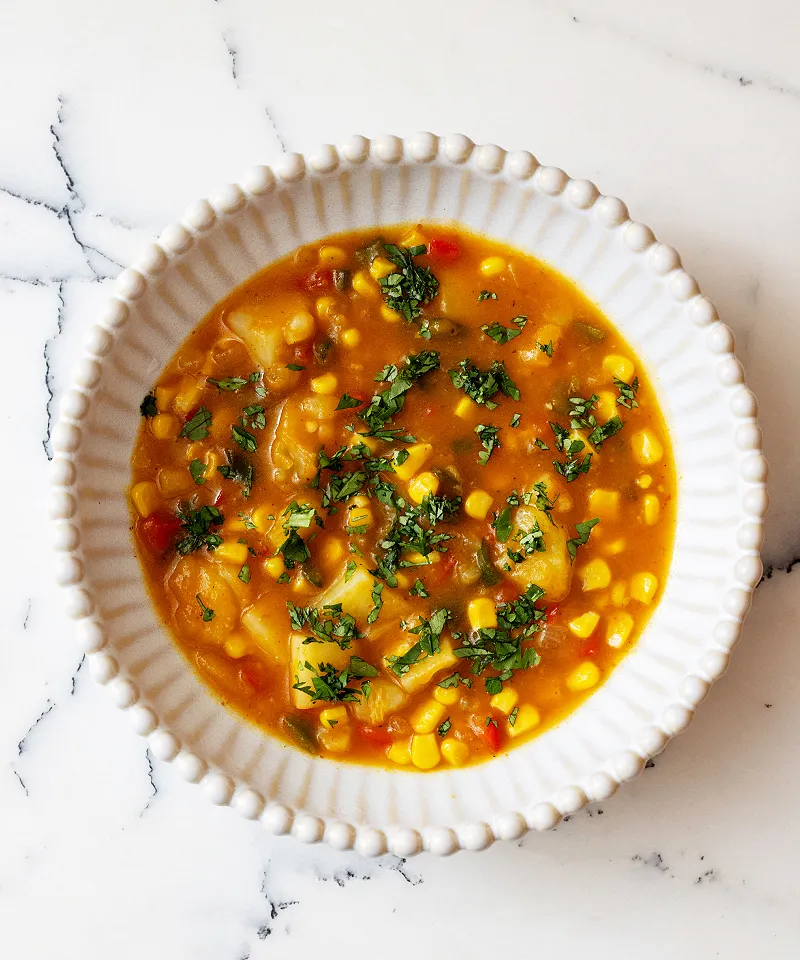 pumpkin corn chowder vegan