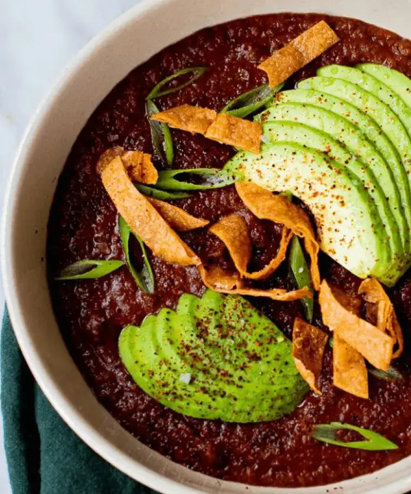 vegan spicy black bean soup