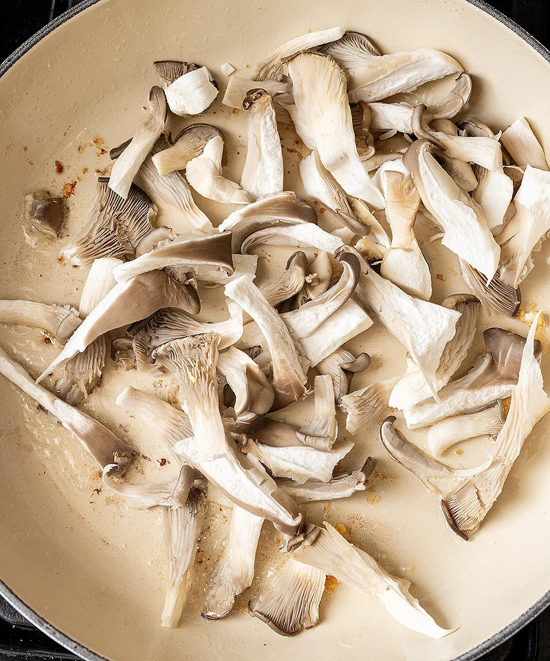 Fry mushrooms