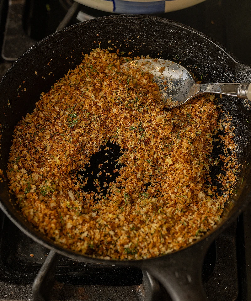 Toasted lemon dill panko