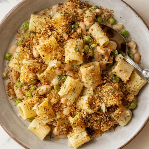 Vegan Lemon-Dill Beans and Pasta