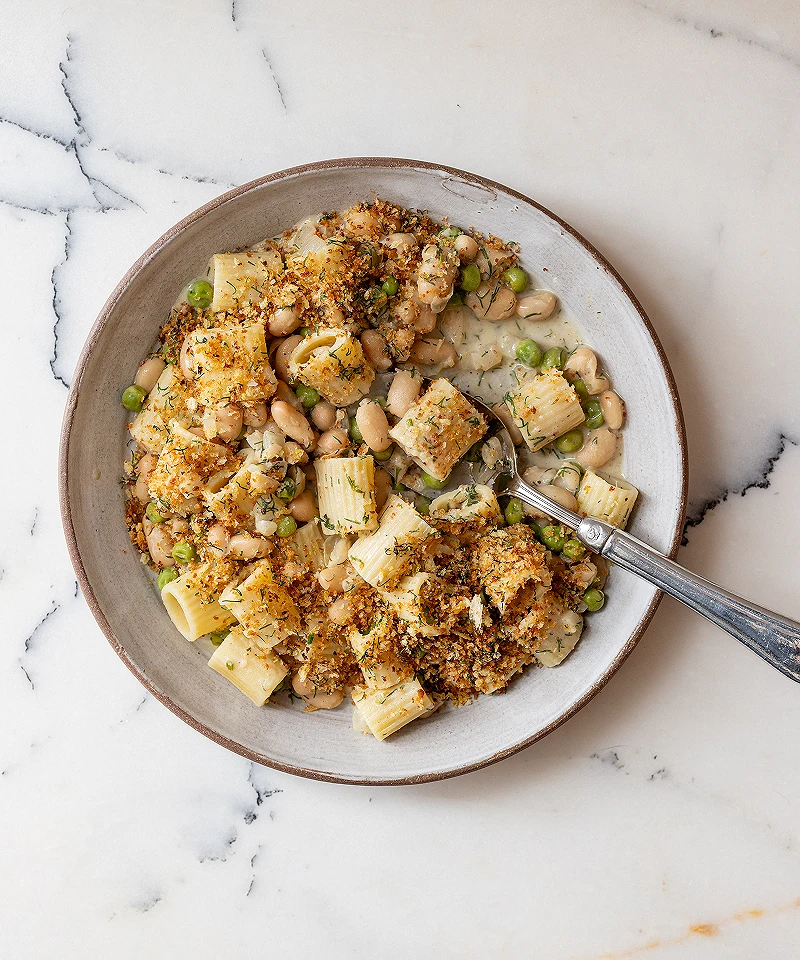 Vegan beans and pasta recipe