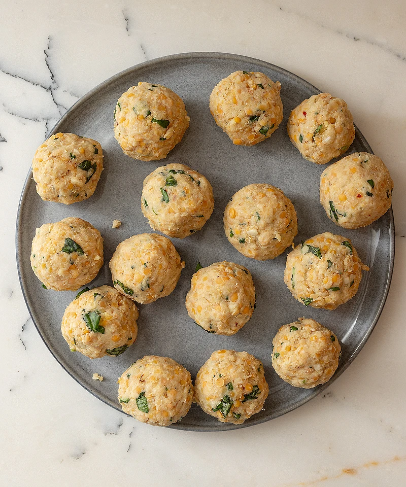 Red lentil meatball recipe