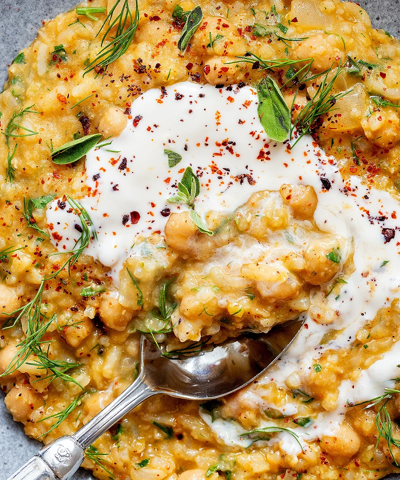 Stewed Chickpeas and Red Lentils