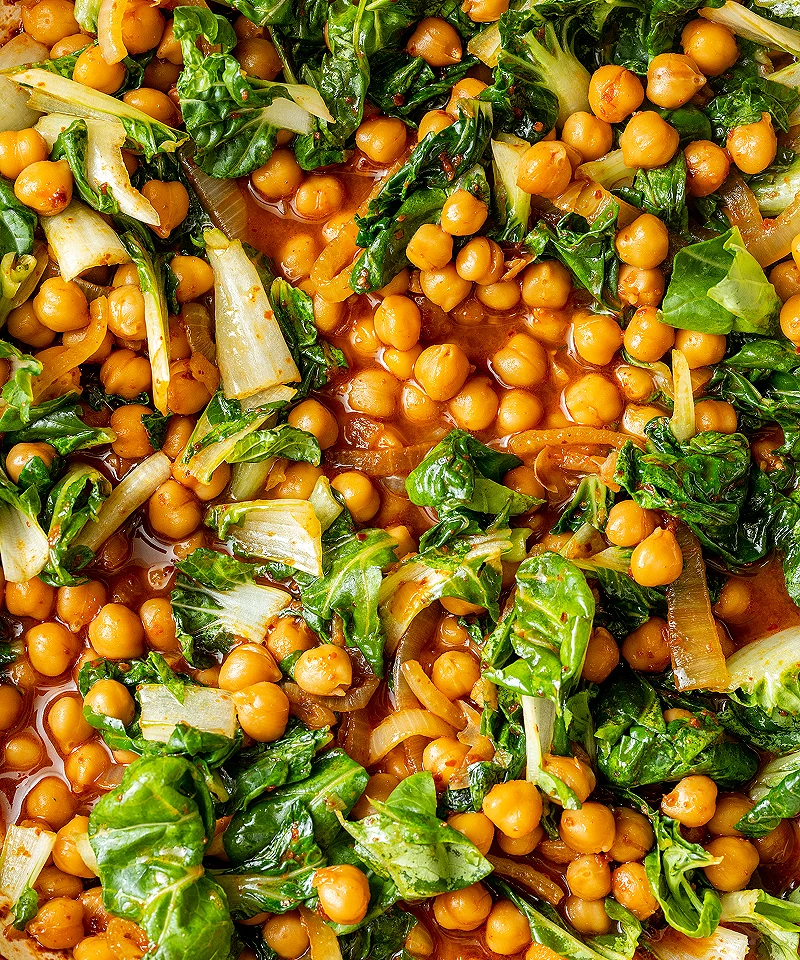 Vegan chickpea recipe with gochujang